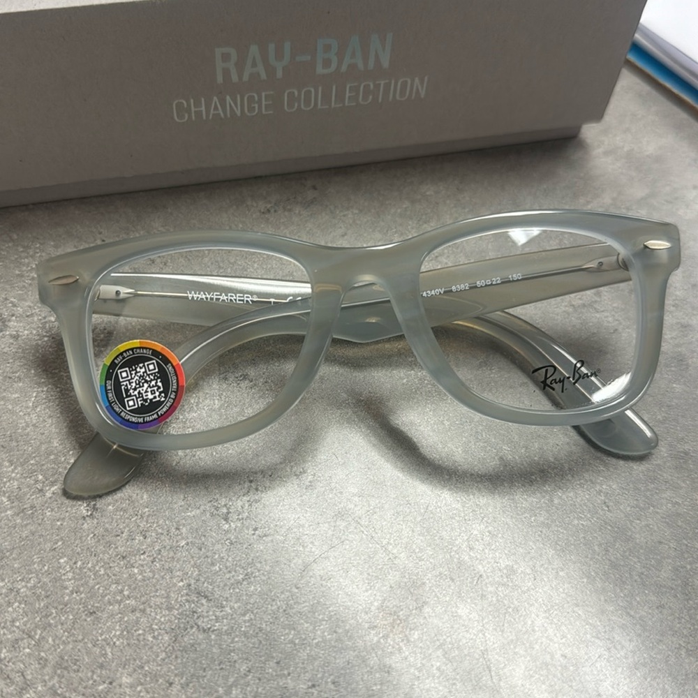 Ray-Ban Change Collection Glasses in Translucent Gray
